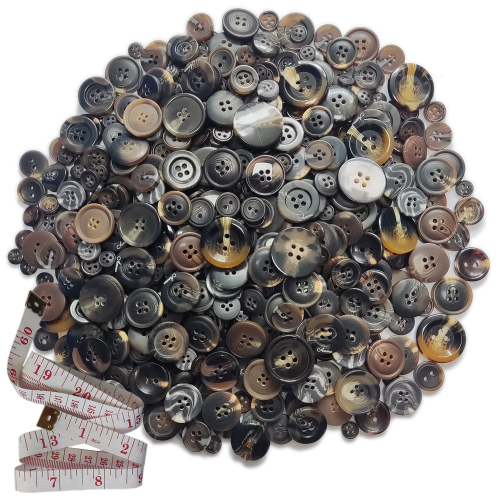 500-700Pcs Buttons for Crafts Assorted Sizes Resin Buttons for Sewing Decorat...