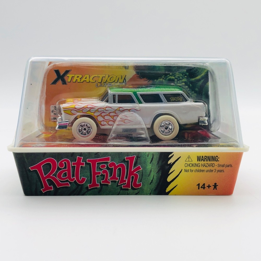 Auto World Xtraction Ultra G '55 Chevy Nomad Rat Fink HO Slot Car R10 New Banded