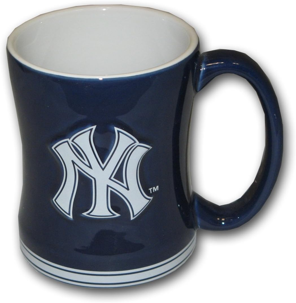 MLB New York Yankees Relief Sculpted Ceramic Mug, 15-Ounce