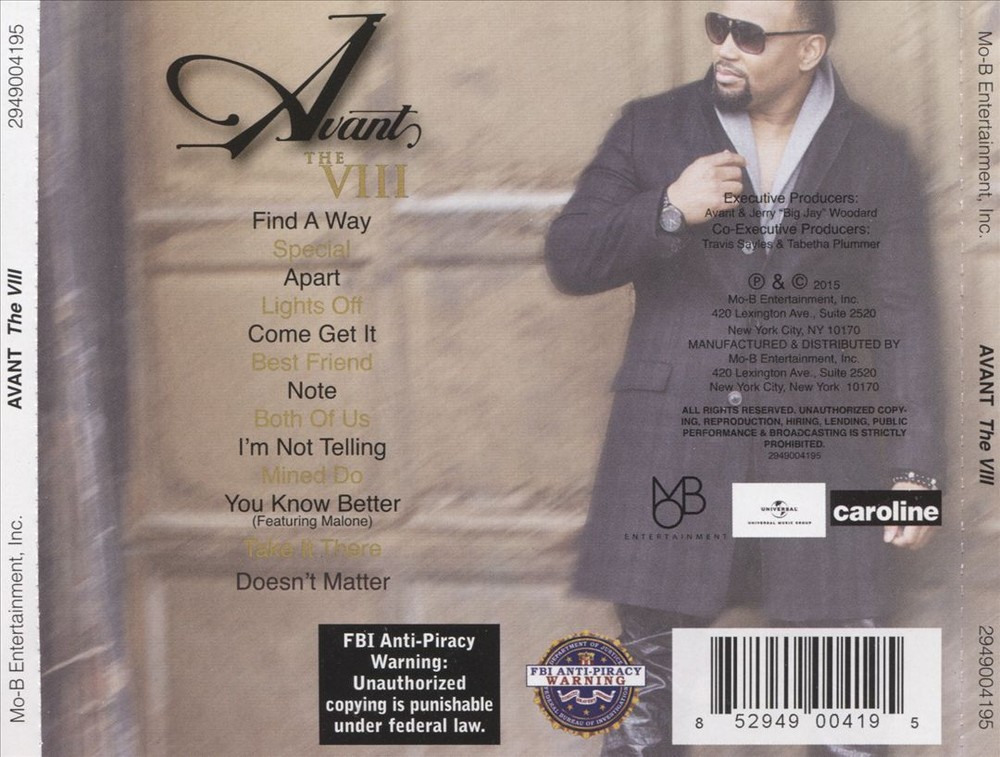 AVANT VIII NEW CD