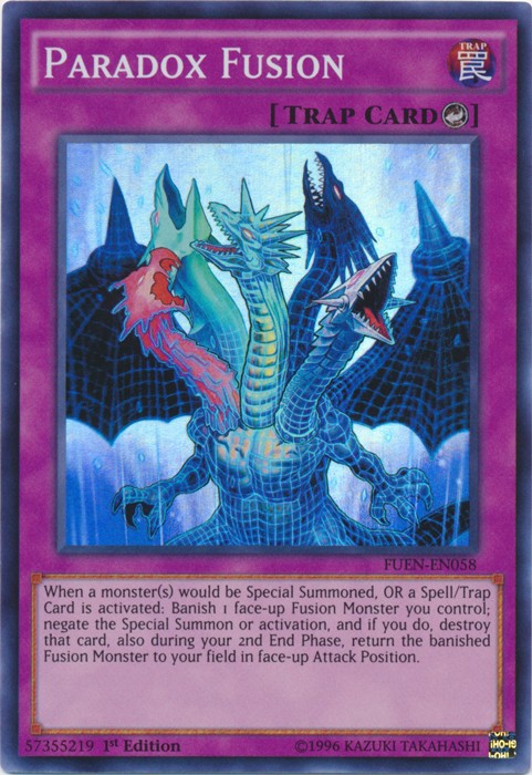 Paradox Fusion FUEN-EN058 Super Rare 1st Edition Lightly Played Yugioh Card