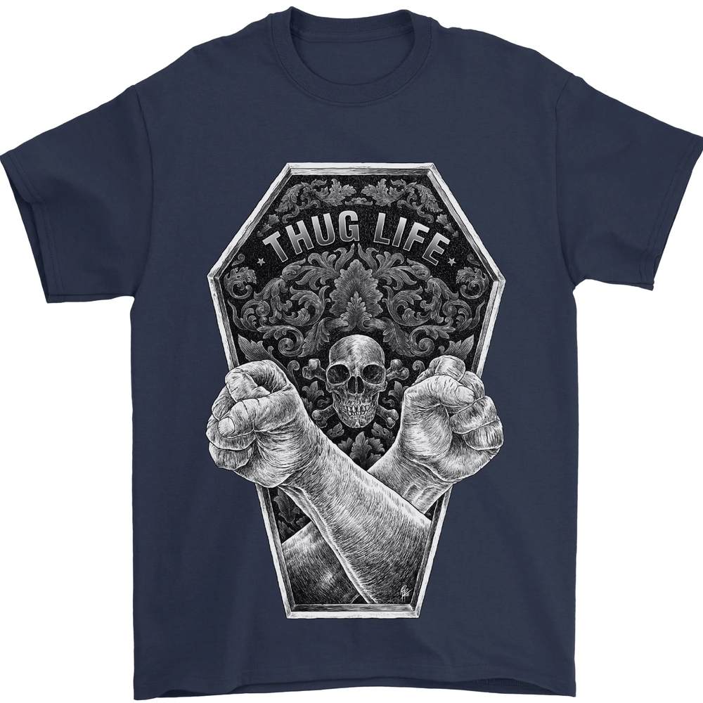Thug Life Skulls Mens T-Shirt 100% Cotton