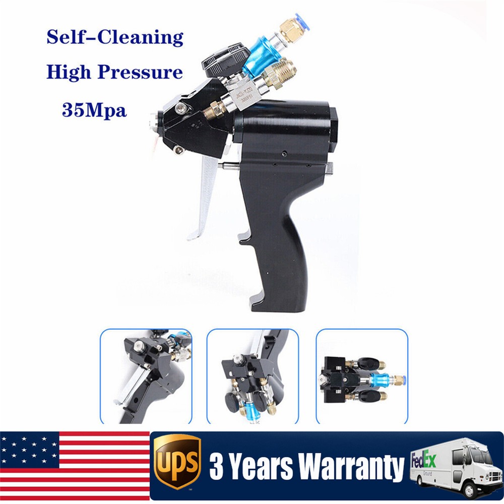 Air Purge Spray Gun Self Cleaning Polyurethane P2 PU Foam Spray Gun 35Mpa Black