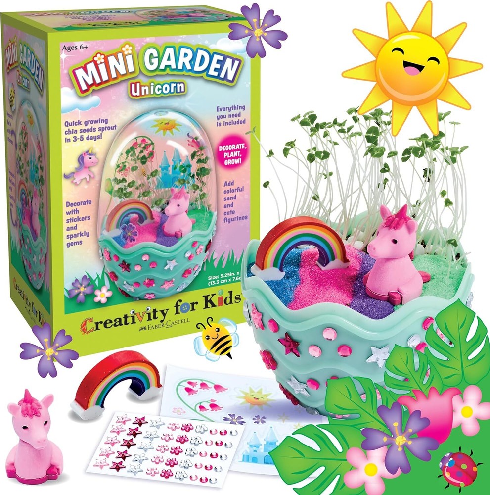 Creativity for Kids Mini Garden: Magical Unicorn Terrarium Kit -