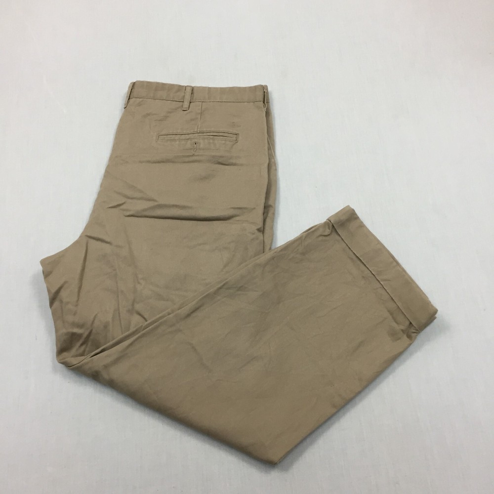 Dockers D3 Chino Trousers Cotton Pants Straight Fit Mens Size 40W 29L Beige