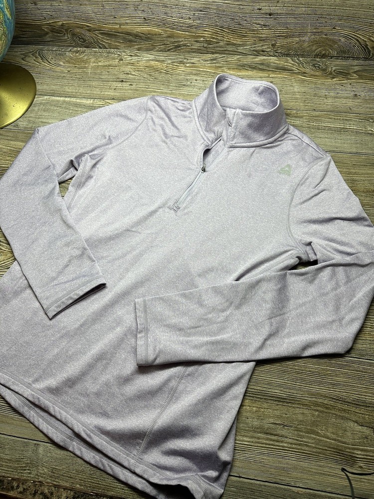 Reebok 1/4 Zip Womens Large Purple High Neck Running Jogging Fall