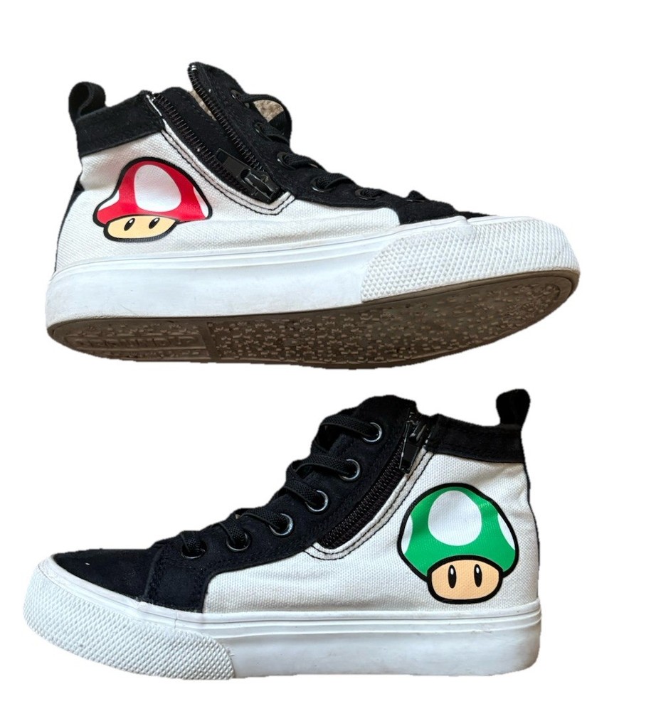 Super Mario Kids High Top Sneakers Nintendo Size 13 Ground Up
