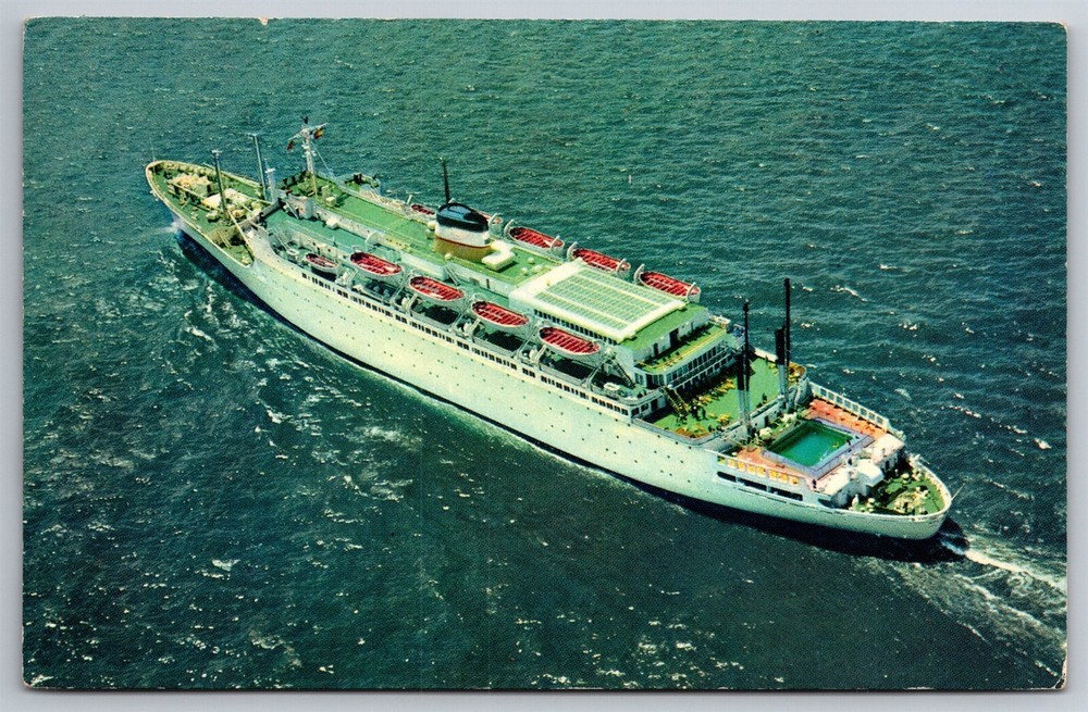 SS Atlantic Beachcomber Cruises 1939 Postcard by American Export Lines G5