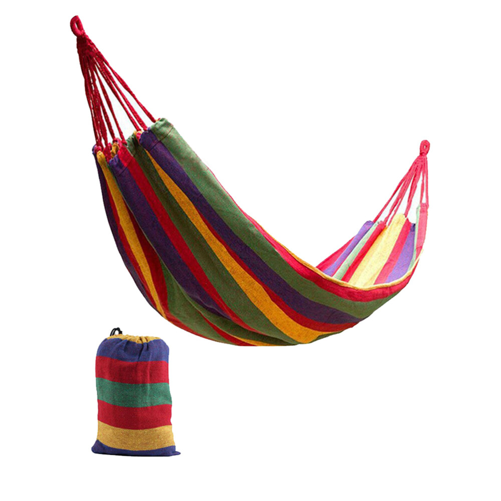 Camping Mattress Double Travel Striped Hammock Canvas Individual