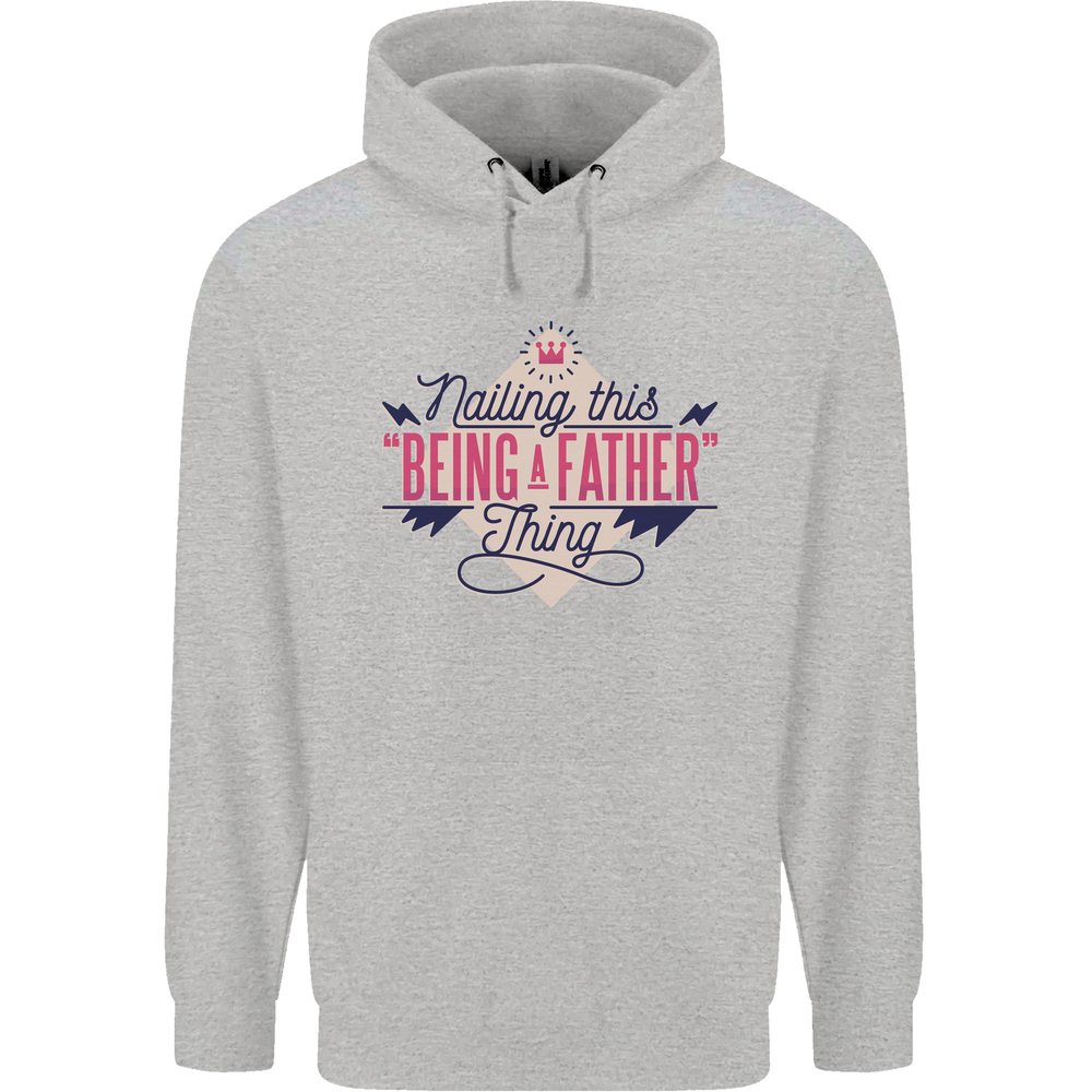 Fathers Day Nailing This Being a Father Dad Mens 80% Cotton Hoodie-image