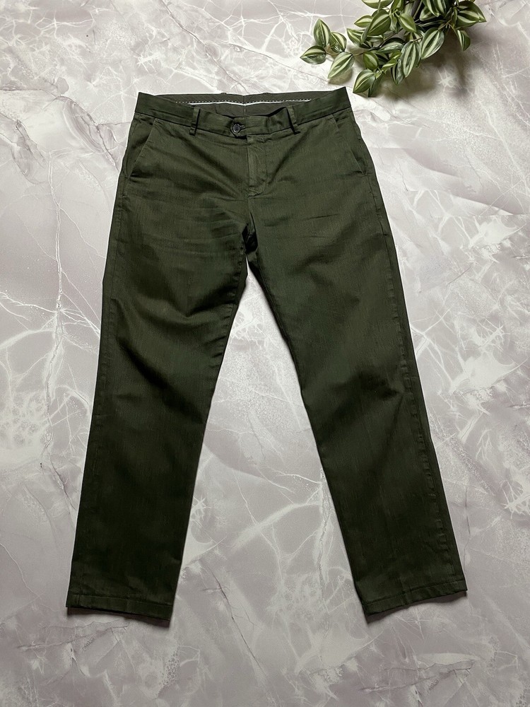 Boggi Milano Stretch Cotton Lyocell Tencel Trousers Mens Size 48