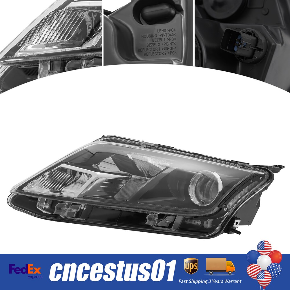 2010-2012 Ford Fusion Left Driver Side Halogen Headlight Assembly