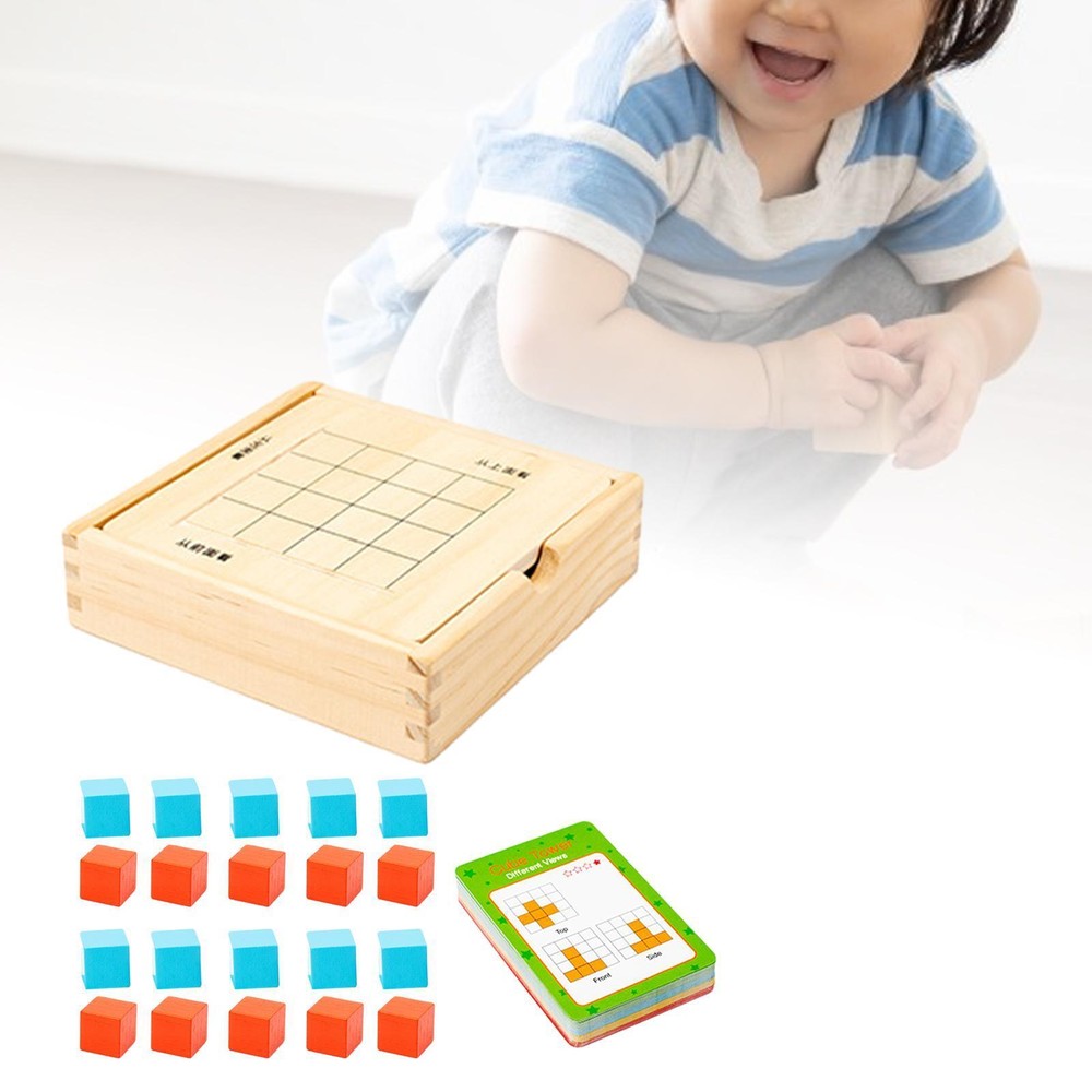 Block Puzzle Toy Wooden Building Blocks Set for Child Kids