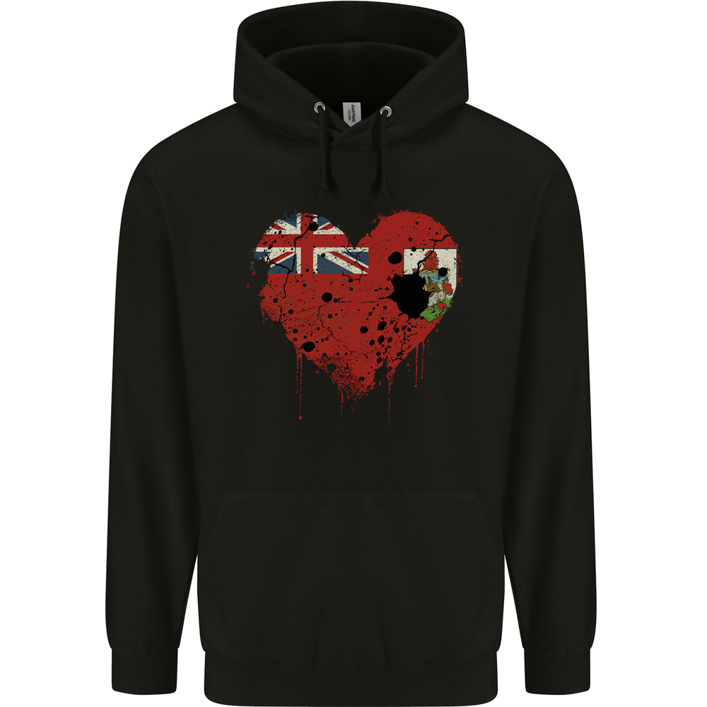 Love Flag Bermuda Football Mens 80% Cotton Hoodie