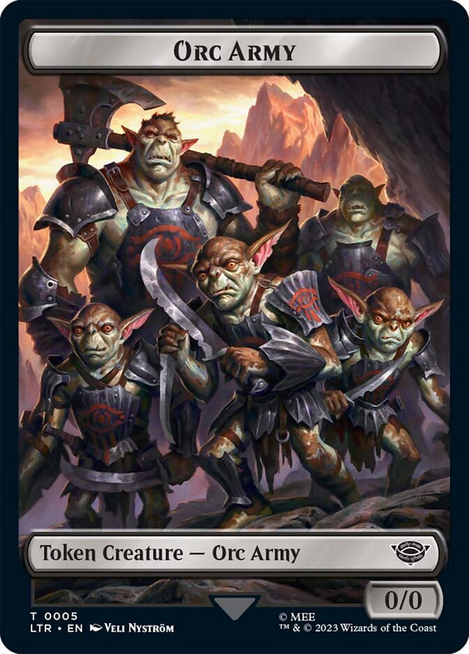 Orc Army Token (005) The Lord of the Rings: Tales of Middle-earth LTR MTG Magic