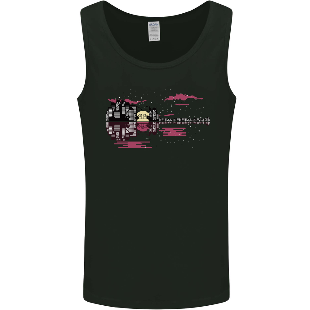 Guitar City Rock n Roll Music Guitarist Mens Vest Tank Top