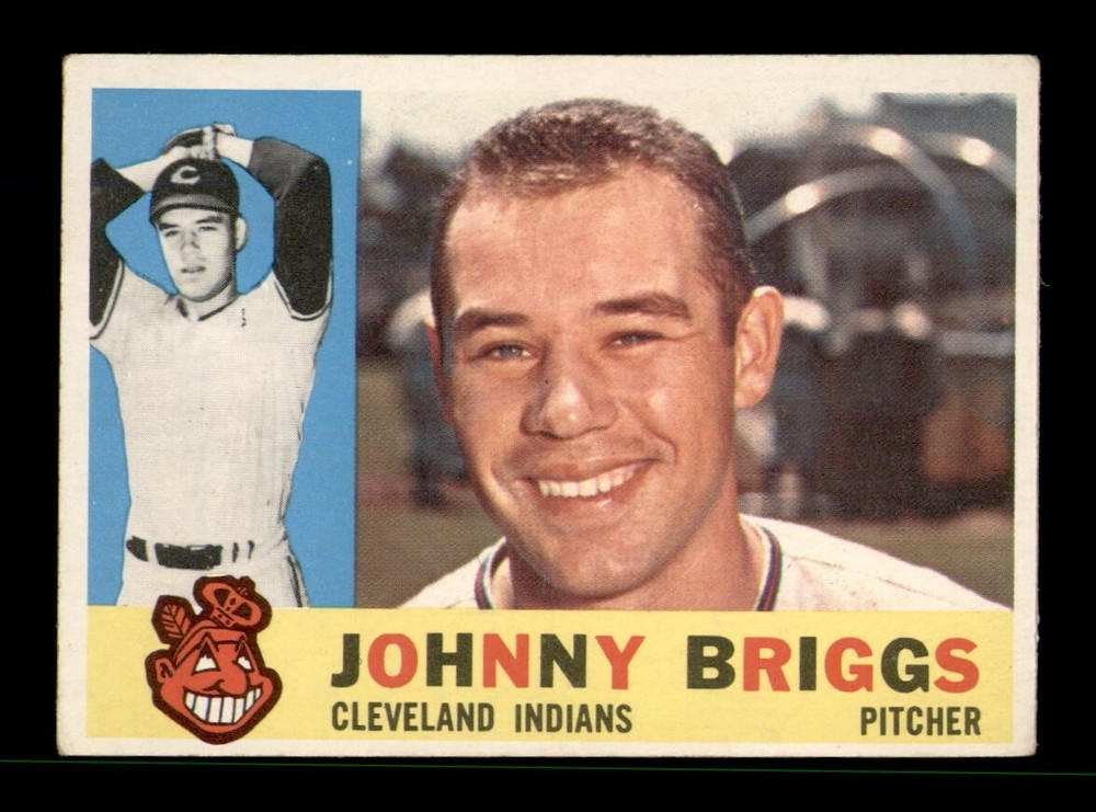 1960 Topps #376 Johnny Briggs EX-VG Vintage Baseball Card OBGcards Rookie