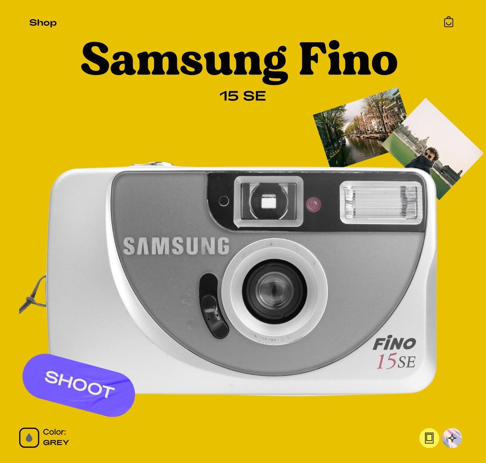 Samsung 15 SE 35mm Film Camera Compact Point-and-Shoot with Built-In Flash,