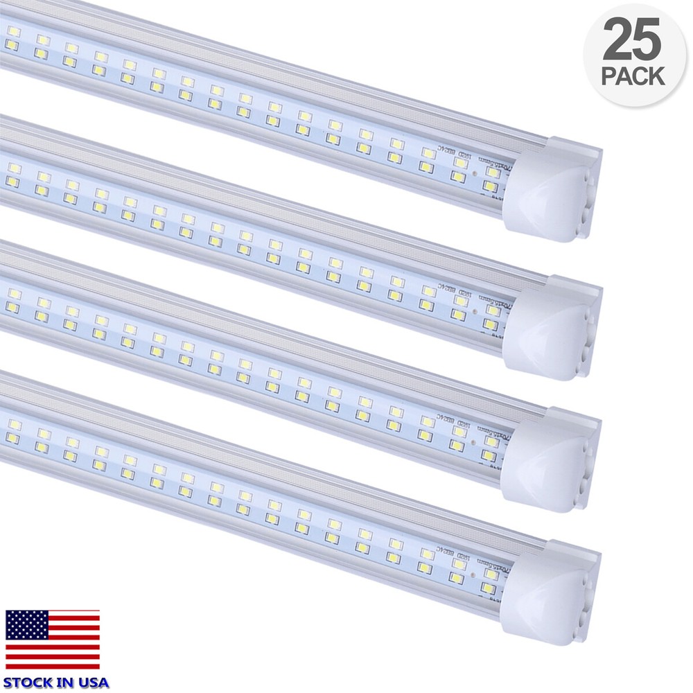 25 Pack T8 Integrated 8FT 72W Led Tube Light 8 Foot Led Shop Light 8' Fixture