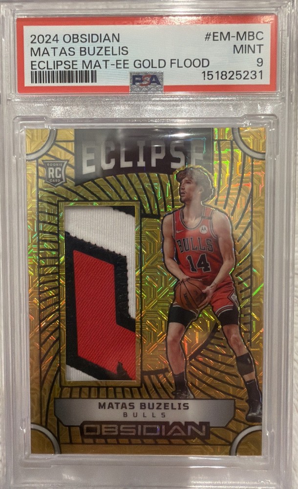 2024 Panini Obsidian Eclipse Materials - Matas Buzelis #EM-MBC - Gold. SSP. (RC)