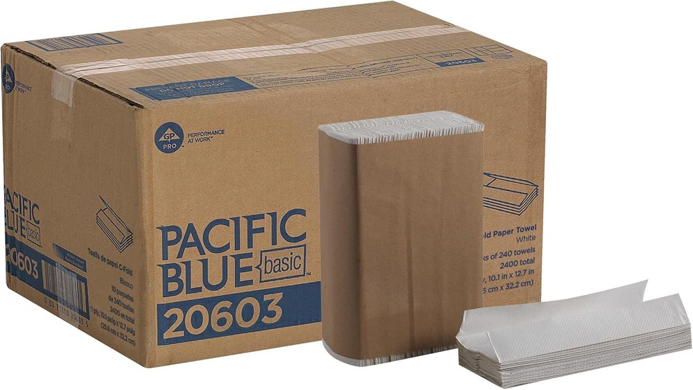 Pacific Blue Basic‚ C-Fold Paper Towels by GP PRO White 20603 240 Towels per