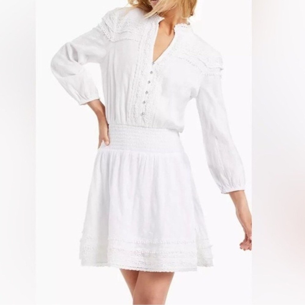International Concepts Cotton Lace Shirtdress White Size PM NWT