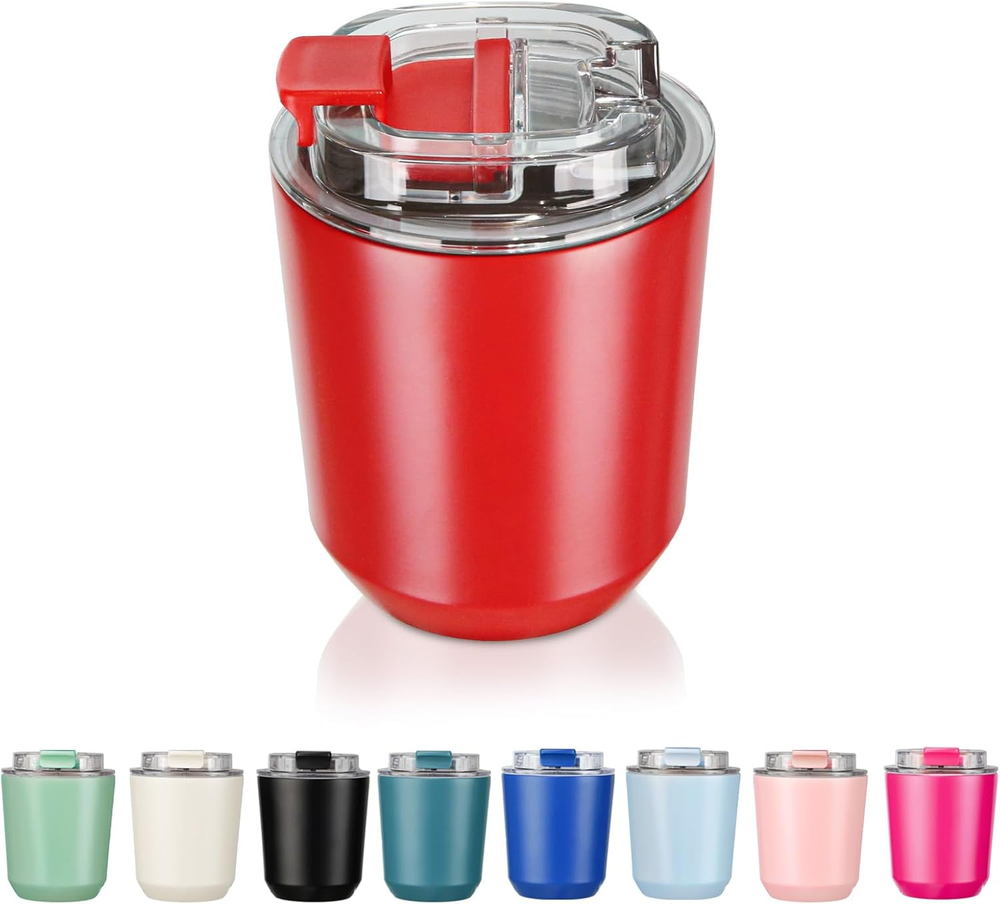 Insulated Tumblers with Lid, 10 Oz Travel Coffee Mug Stainless Steel Vacuum Cup,