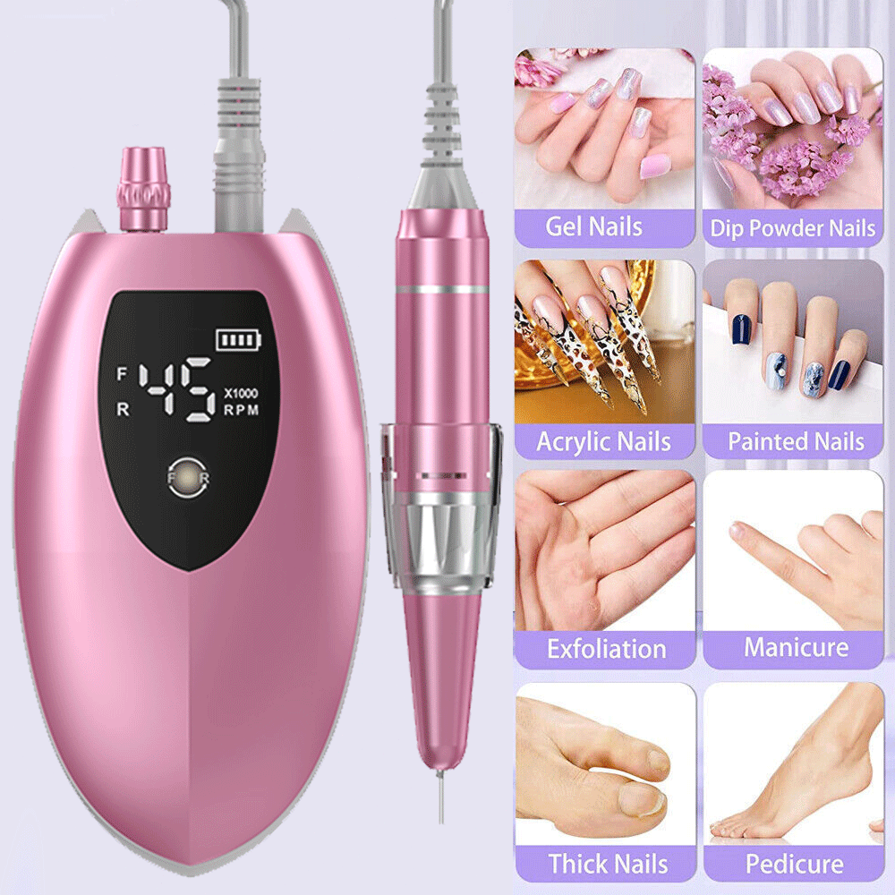 45000RPM Professional Electric Nail Drill File Sanding Machine Polishing Tools
