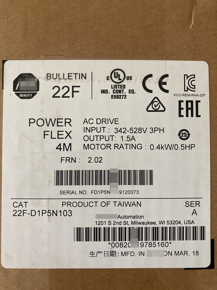 22F-D1P5N103 New Factory Sealed AB 1 YEAR WARRANTY FAST DELIVERY 1PCS VERY GOOD-image