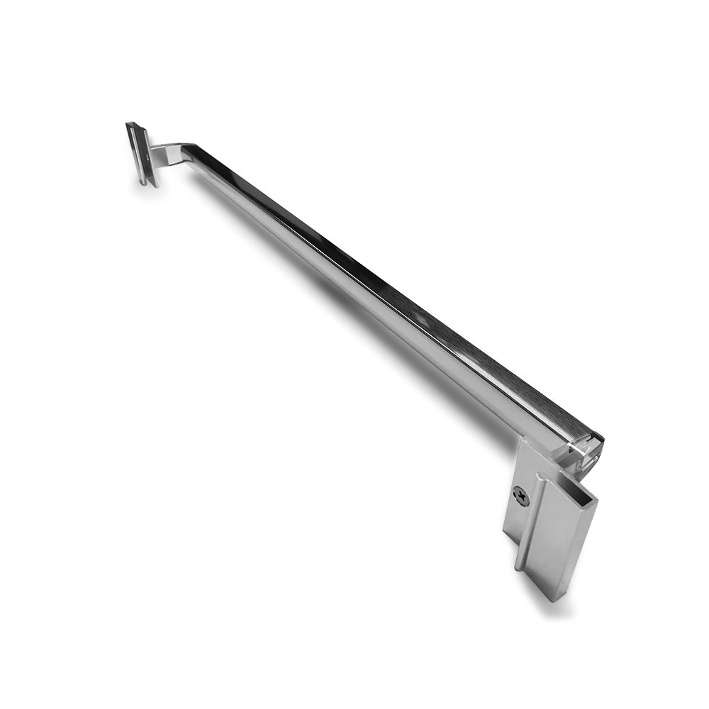 Brushed Nickel 25-Inch Frameless Sliding Shower Door Towel Bar Kit for 5/32 to 1/4 Glass