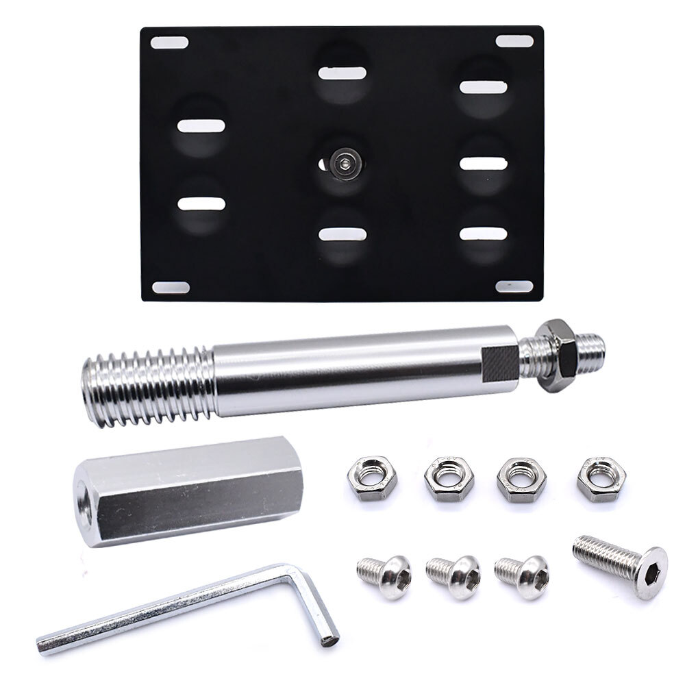 Black Tow Hook License Plate Bracket for BMW 4 Series 2021-2024 Models