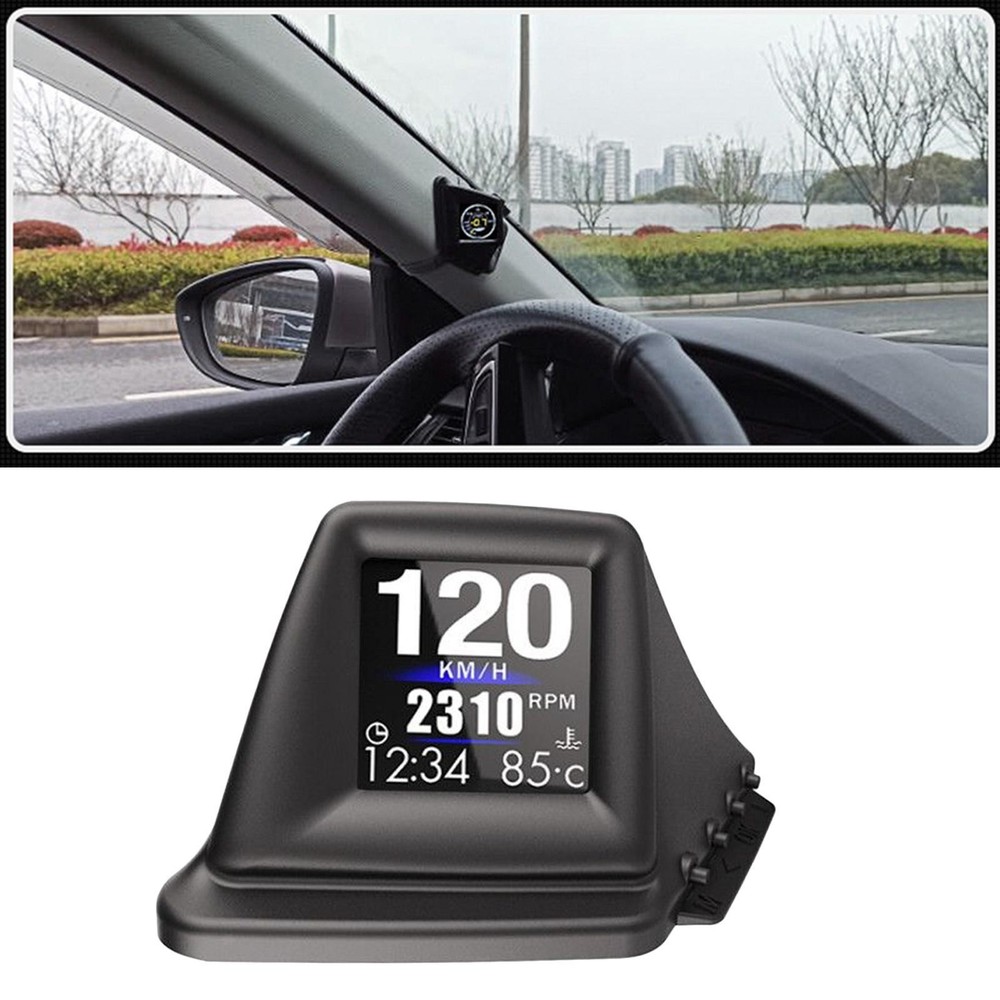P8 Car Auto Head Up Display HUD GPS OBD2 Driving Computer Temperature Gauge