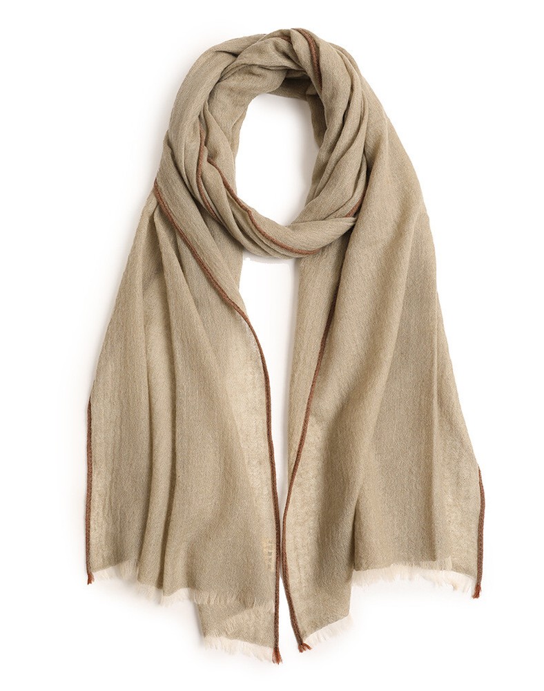 Mongolian 300s Cashmere Scarf Wrap Ultra-Soft Thin Delicate 83x39 Inch Shawl