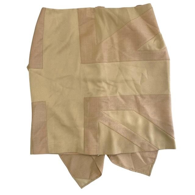 Burberry Camel Polyester Mini Skirt Size 38cm Knee-Length Preowned