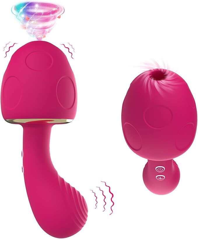 Rose Clit Licking Pump Sucking Vibrator G-spot Dildo Vibe Sex Toys for Women