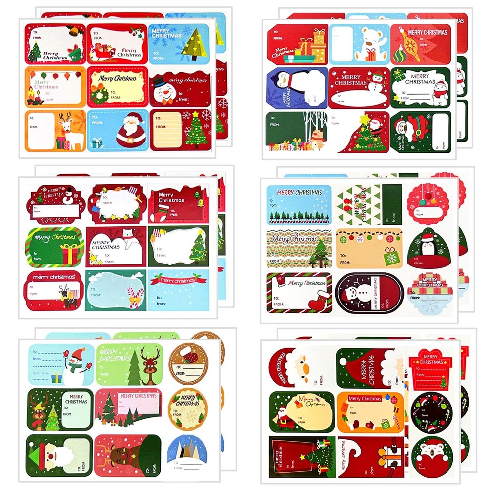 Christmas Stickers Labels108Pcs Christmas Tags Labels Christmas Name Gift Lab...