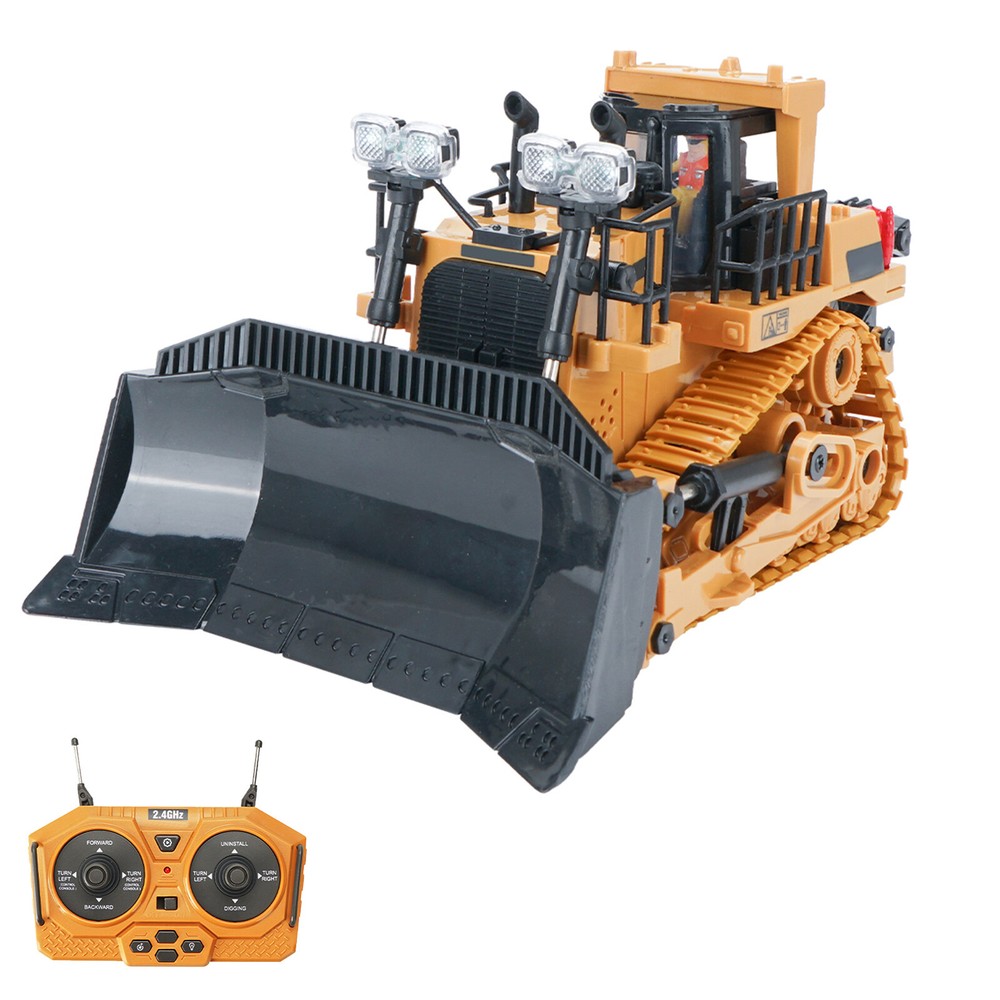 RC Bulldozer 1/24 2.4GHz 9CH Remote Control Bulldozer RC Construction Truck A0F2