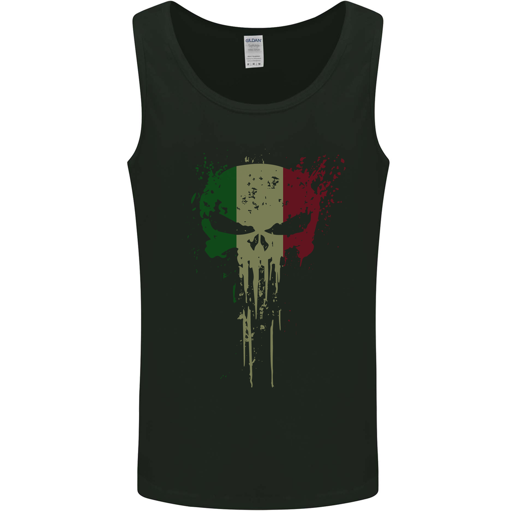 Italy Skull Gym Training Bodybuilding Mens Vest Tank Top