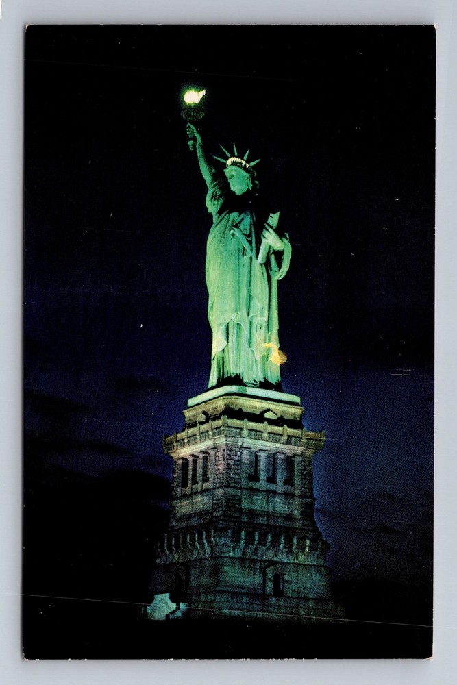 Vintage NY Statue of Liberty Postcard Bedloe's Island Postal PC