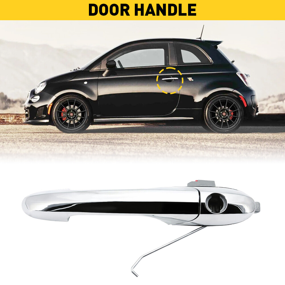 Front Exterior Outside Chrome Door Handle LH Driver Side for Fiat 500 2012 -2019