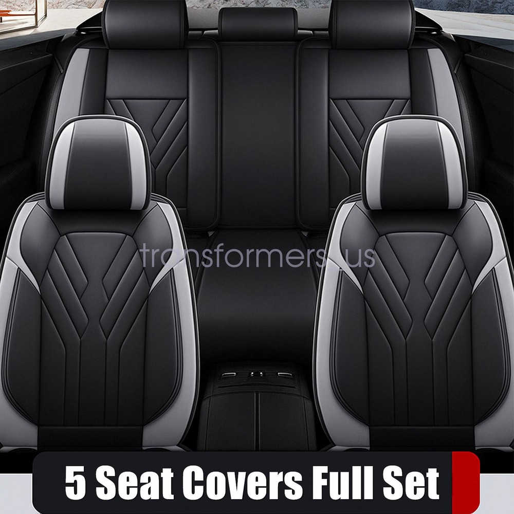 Full Surround Set For Ford Car 5-Sits Faux Leather Seat Cover Protector Pad