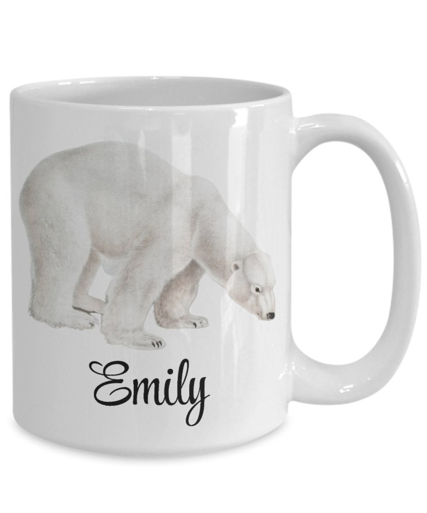 Polar Bear Mug Polar Bear Lover Personalized Polar Bear Mug Christmas Gift For H