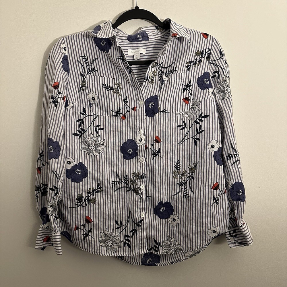 Charter Club Floral Button Shirt