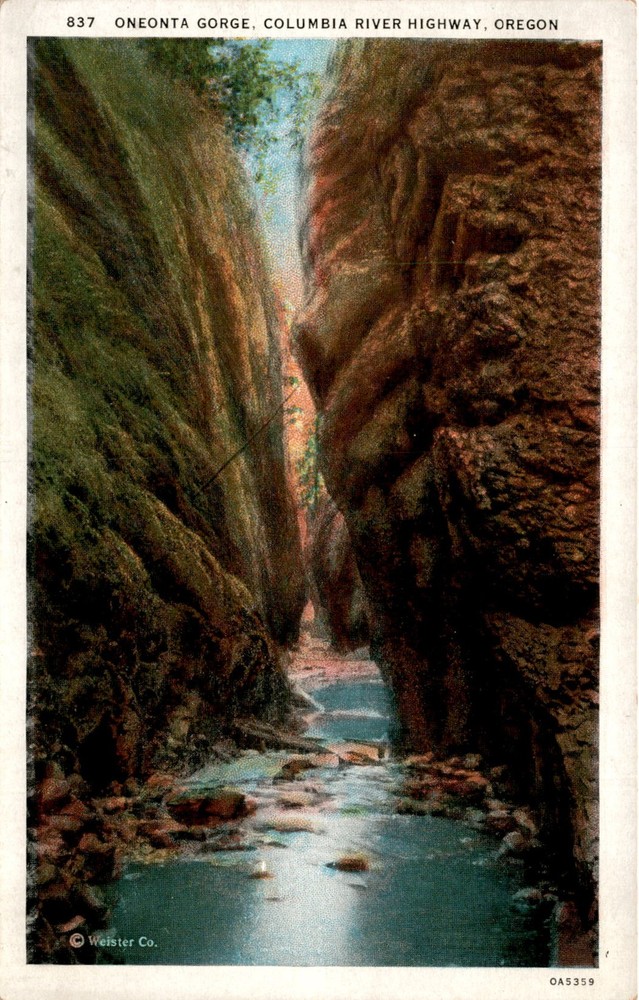 ONEONTA GORGE, COLUMBIA RIVER HIGHWAY, OREGON, Postcard