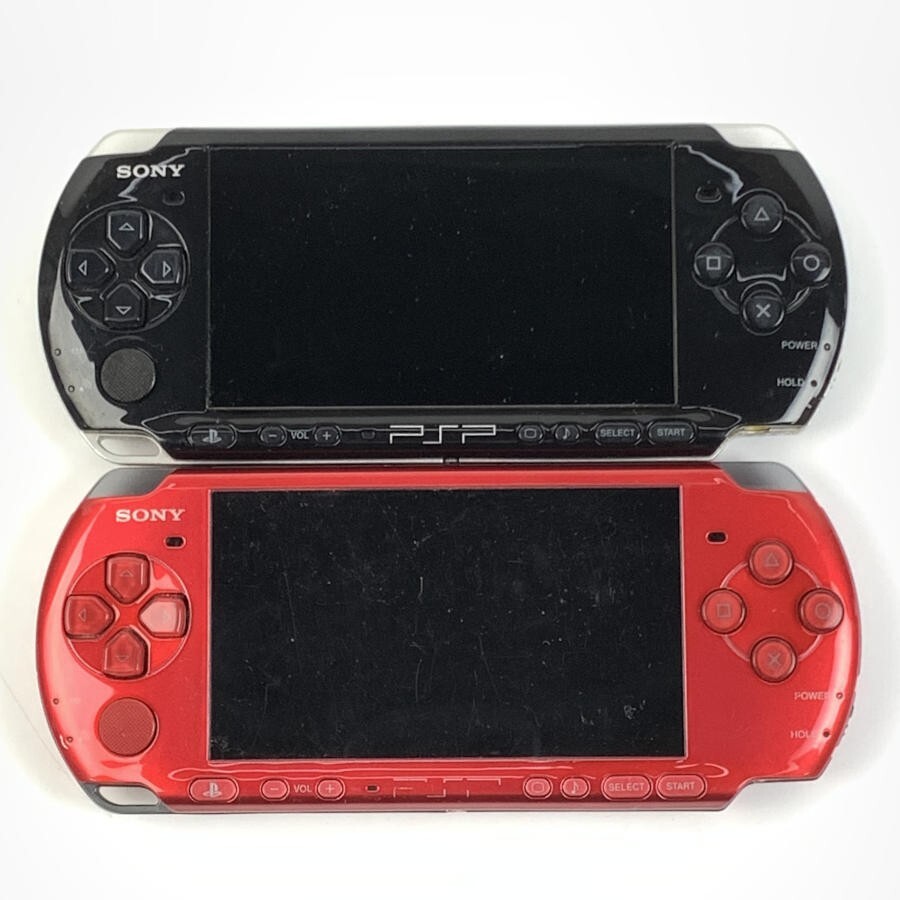 Sony PSP-3000 Console Bundle of 2 Tested Working No Battery Japan Import 9229 UG