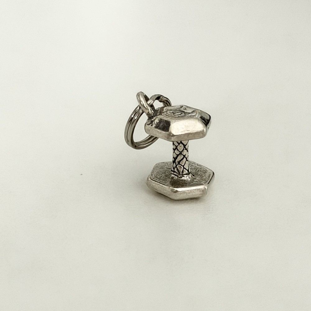 925 Sterling Silver Vintage 5LB Dumbbell Workout Charm Pendant