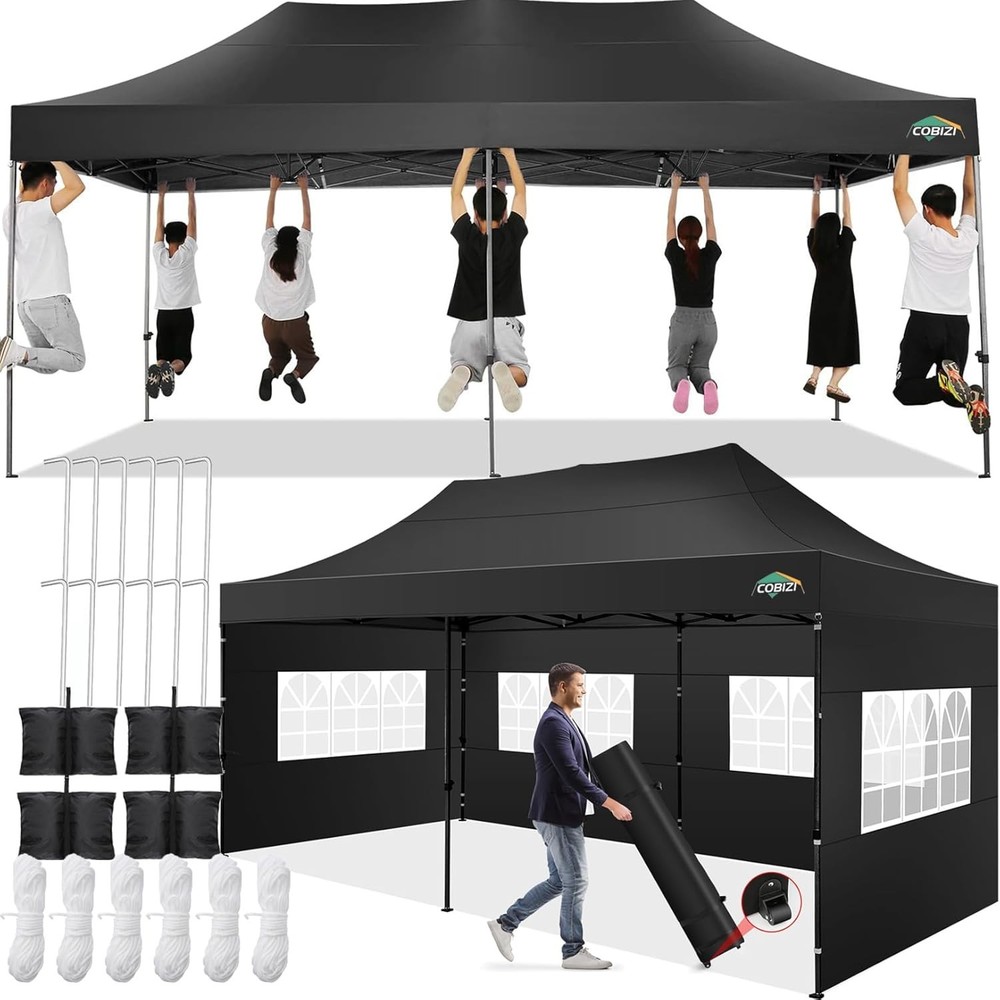 10x20' Commercial Pop UP Canopy Party Tent Folding Waterproof Gazebo Heavy Duty~
