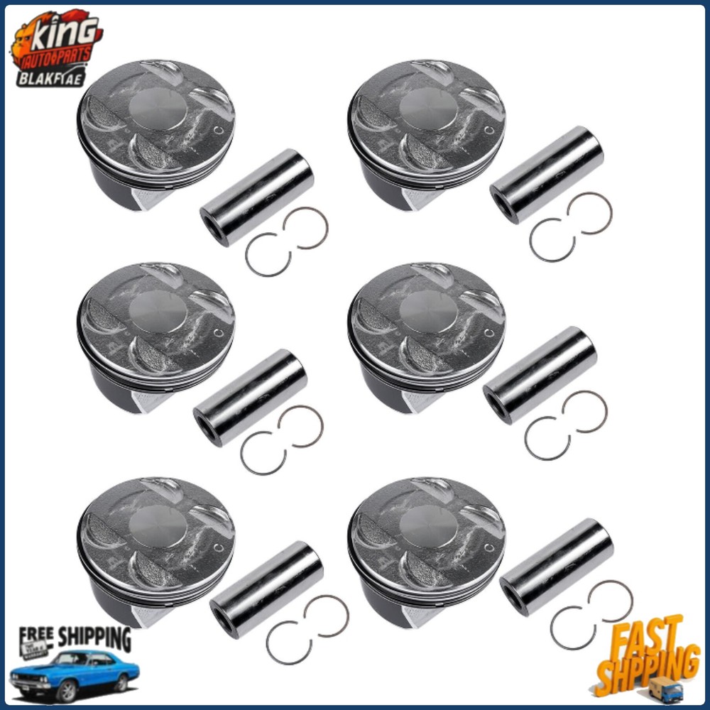 6PCS Pistons Set 5184347AG For 3.6L Jeep Chrysler V6 DOHC Pentastar 2011-2018
