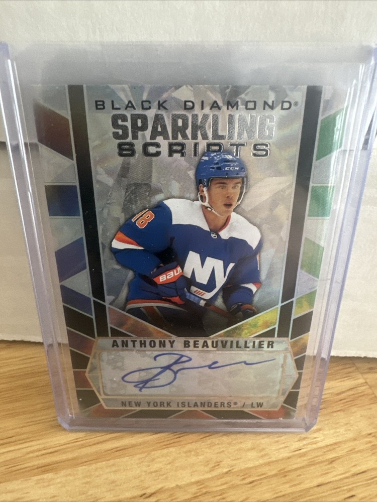 2022-23 UD Black Diamond Sparkling Scripts Anthony Beauvillier Auto #SC-AB