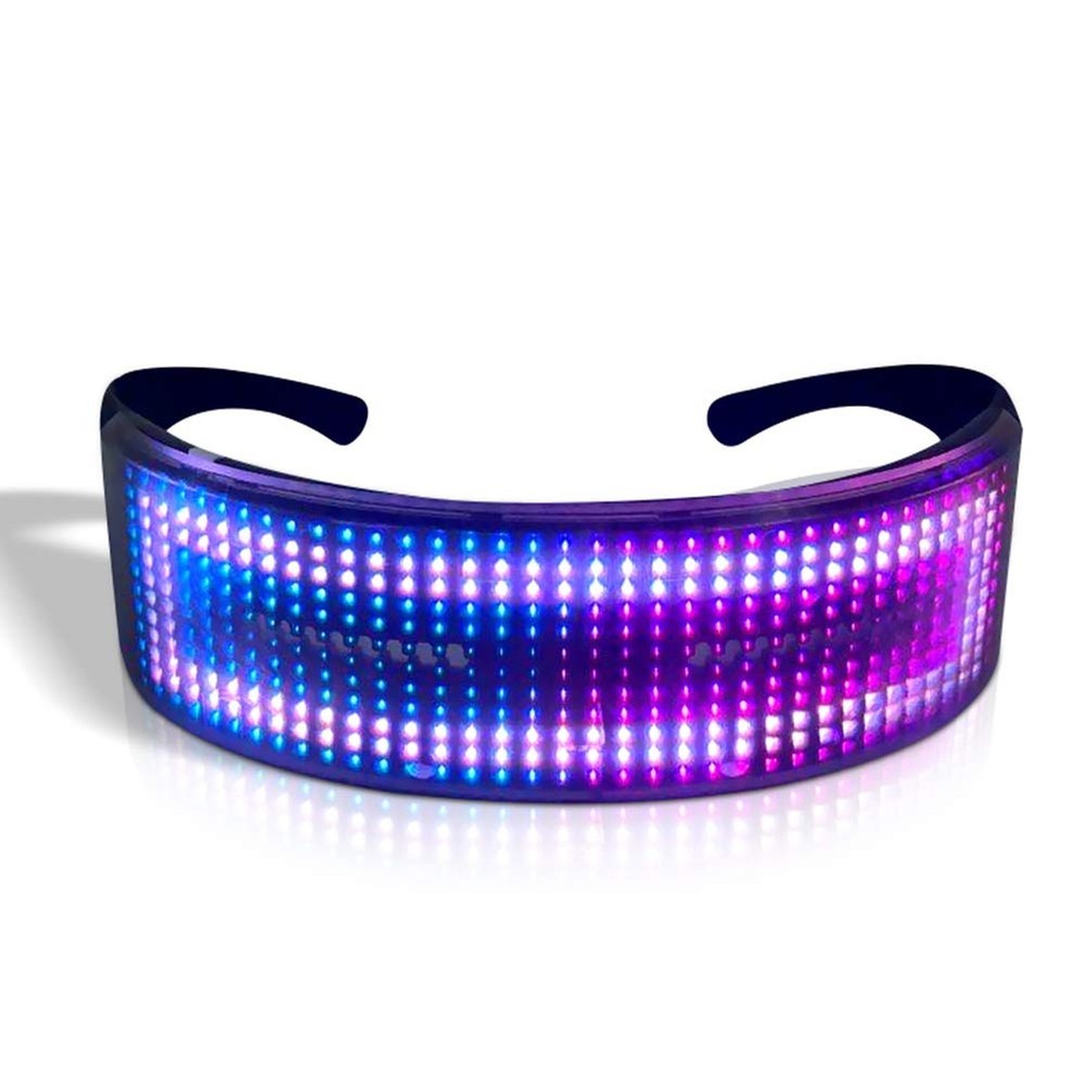 Customizable LED Glasses, Bluetooth Light up Glasses for Raves, Festivals, Bi...